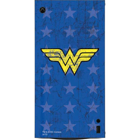 DC Comics Wonder Woman Emblem on Flag XBox Series X Digital Edition Console Skin